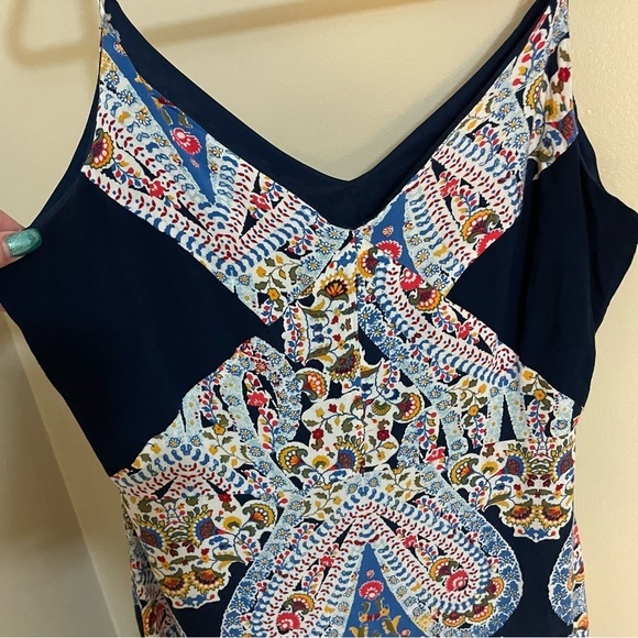 XHILARATION Butterfly Graphic Print Spaghetti Strap, Side Zip, Maxi Dress Size M - Picture 4 of 14